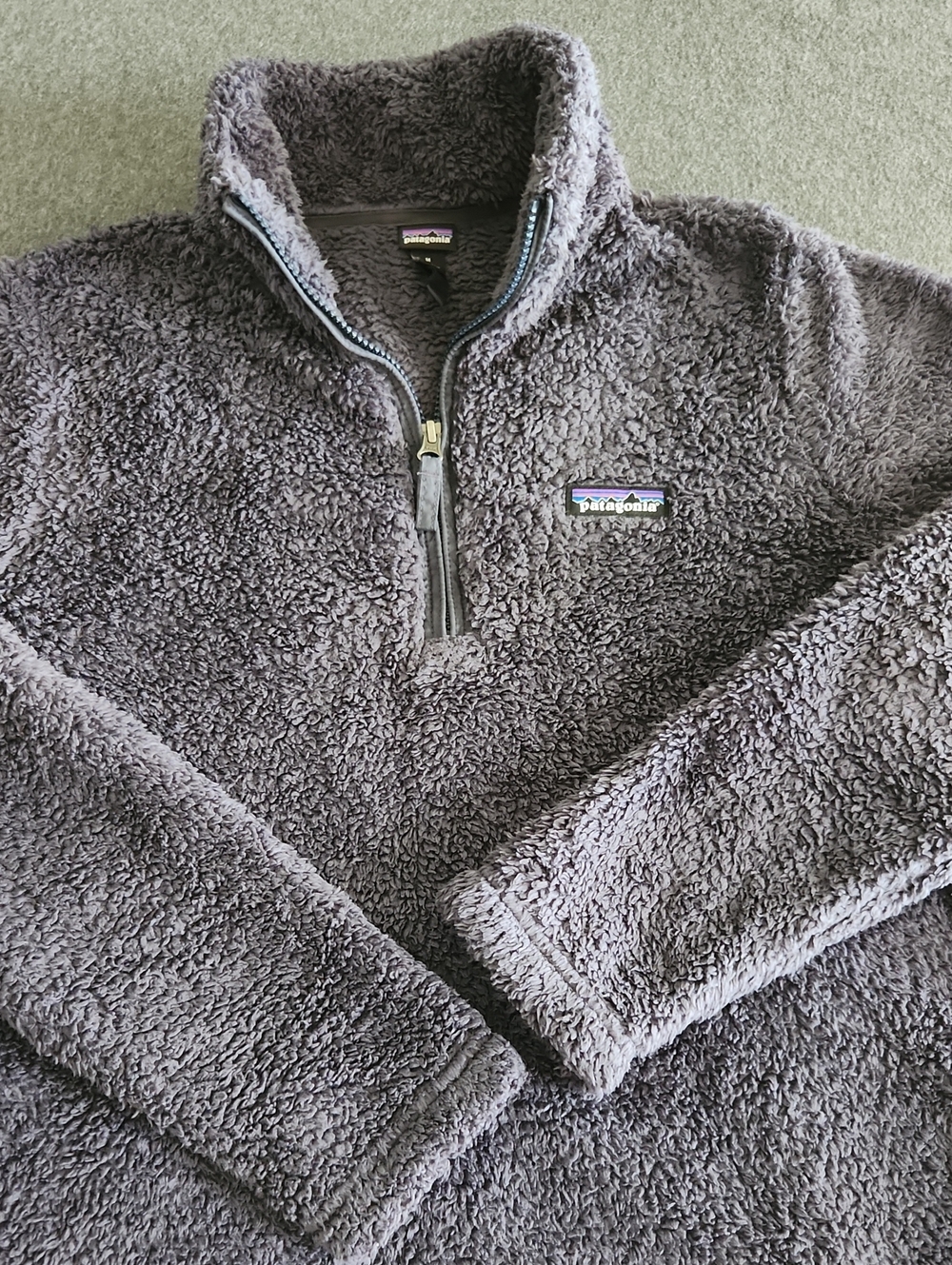 Patagonia Women's Plush Quarter-Zip Fleece Pullover Charcoal Size Medium